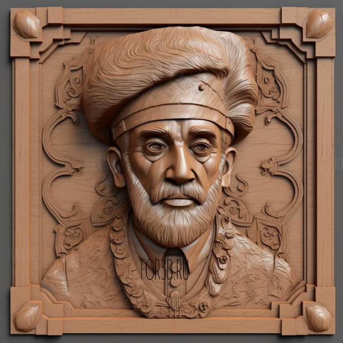 Sultan Qaboos 1 stl model for CNC